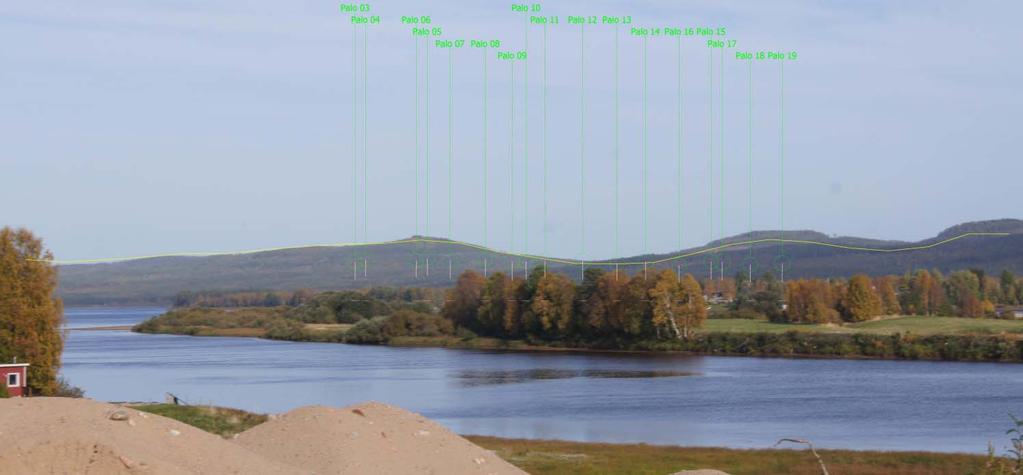 Totalhöjd 230 meter. Kameraobjektiv 55 mm. Avstånd till närmaste vindkraftverk 19,4 km. Bild 15.