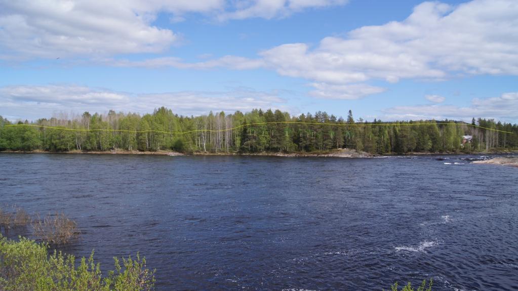 Bild 16. Vy från fotopunkt 26 Kattilakoski. Totalhöjd 230 meter. Kameraobjektiv 18 mm. Avstånd till närmaste vindkraftverk 11,1 km. 12.