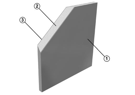 1.2.6 Fyllnadsmaterial Ramkonstruktionen gör att fyllnadsmaterial kan användas i alla portblad. Andra material än de som beskrivs nedan finns tillgängliga på begäran. 1.2.6.3 FA2 Släta 1 mm anodiserade aluminiumplåtar, utsida och insida.
