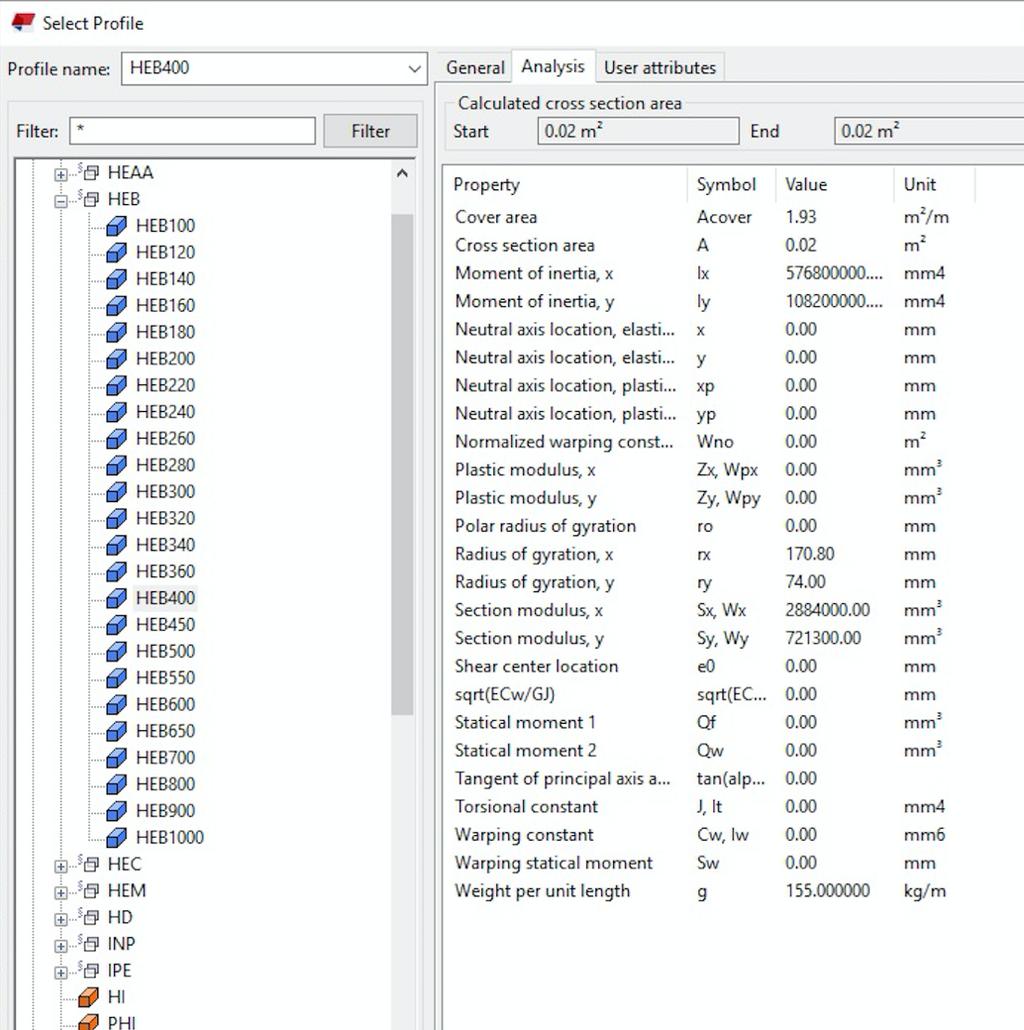 I Tekla Structures finns också färdig information inlagd som