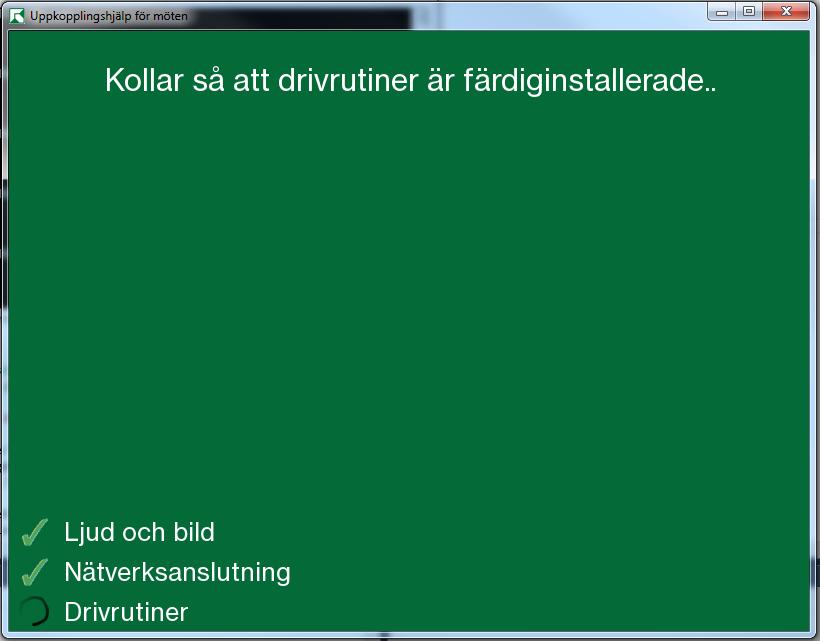 4 Konstruktion Figur 10: Hur det ser ut då det utvärderas om drivrutiner installerats klart (nätverksanslutningsbock skulle också kunna vara orange). 4.1.2.