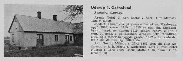 Ägare: Ronny Karlsson Och Inga-Britt f Ove Olsson och Anna Alfred Olsson 1909- Gustav Nilsson