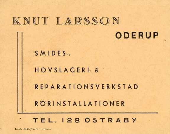 1951_Reklamkort från Knut Larsson