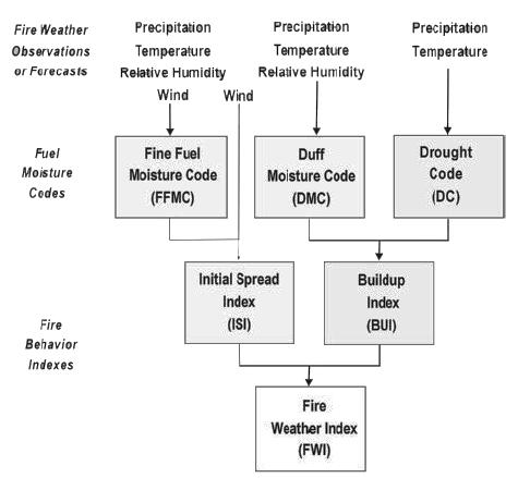 5.2. Canadian Forest Fire Weather Index System FWI-systemet började användas i Kanada redan på 1970-talet.