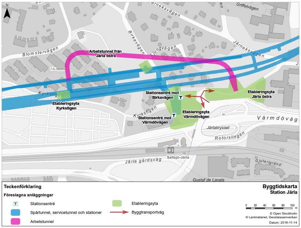 5.5 Station Järla I närheten av Station Järlas etableringsområde finns många skolor och målpunkter för barn och unga.