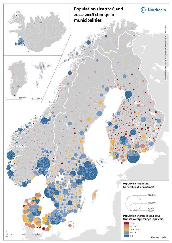 arbetsmarknadsregioner 2030 (ytan proportionell mot