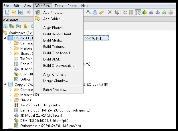 Agisoft Photoscan Professional Används för: - Matcha bilder.