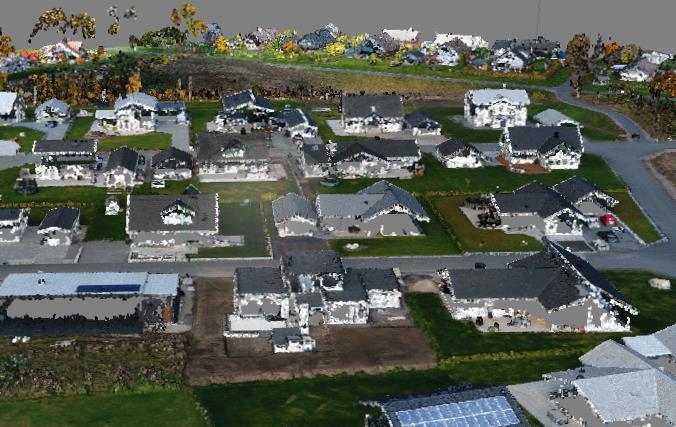 Agisoft Photoscan Professional Punktmoln: (matchade och koordinatsatta bildpixlar) Exempel på automatiskt