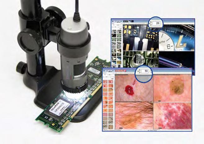 speciella tekniker AMR Automatic Magnification Reading Funktionen AMR upptäcker automatiskt och visar förstoringen av Dino-Lite.