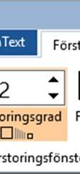 ZoomText kontrollpanel När du starta ZoomText visas ZoomText kontrollpanel på bildskärmen.