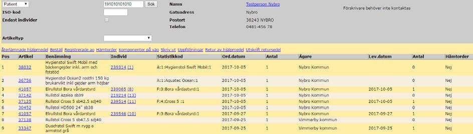 Vårdenhetsnummer är de vårdenheter ni valt att ha registrerade för er kommun som ni behöver för att kunna placera ut individer på.