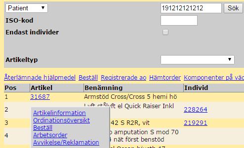 36 (39) Öronmärka arbetsorder till registrerad kundorder Du kan öronmärka en arbetsorder till en registrerad kundorder för att personalen på KHS ska göras uppmärksamma att dessa
