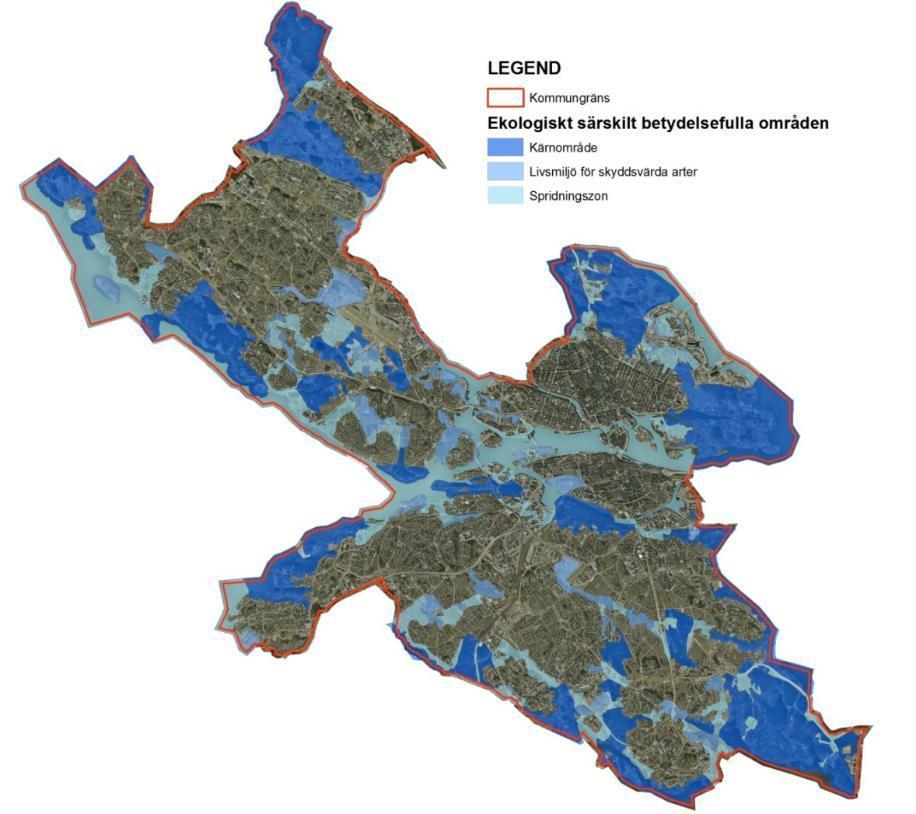 Local Ecological infrastructure Ecologically significant - core areas and dispersal zones - biotopes - prioritized