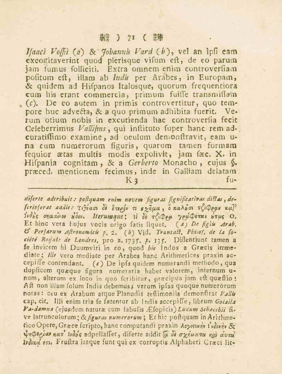 71 Ifaaci Vofjii (a) & Johanna Vara (/>)» vel an ipfi cam excogitaverint quod plerisque vifum eft, de co parum jam fumus folliciti.