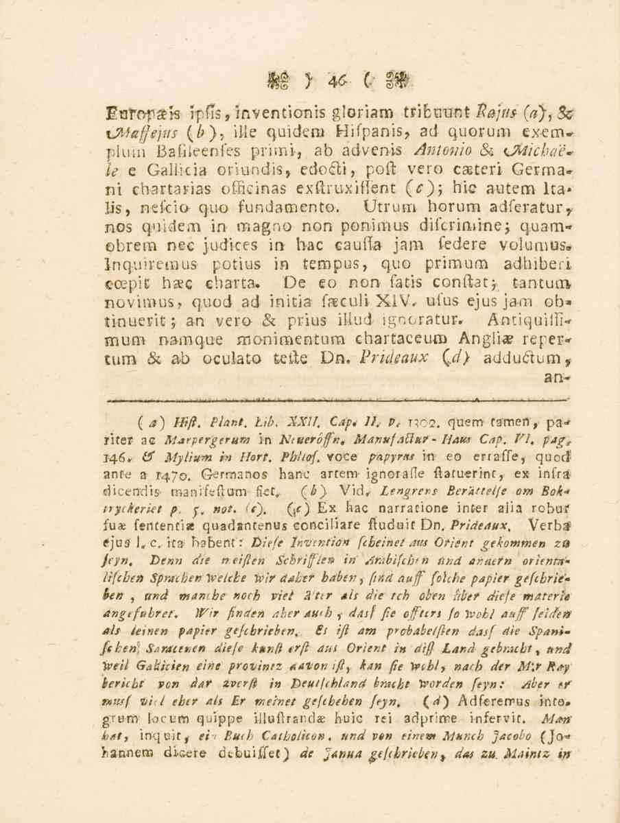 46 Eotofföia ipfis, inventionis glorians tribirant \tajt» (a), 3c <C?