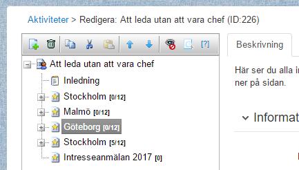 3.3.2. Radera aktivitet OBS! Radera endast aktiviteter om det absolut inte behövs för framtiden.