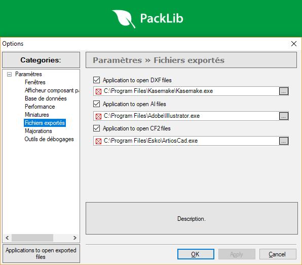 PLMPackLib (cont.) Export av parametriska standardmodeller till andra tillämpningar Export till ArtiosCAD, Cape Pack, Solidworks, KASEMAKE, Illustrator,.