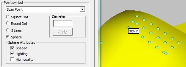 Visning av element Hur element visas, anges under Edit Graphics Display Window Display Symbols.