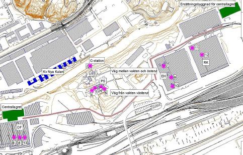 verksamhetsområdet föreslås därför flera bullerreducerande åtgärder vid ljudkällan. Trafikbullret ligger ca 10 dba högre än verksamhetsbullret under den dimensionerande timmen.