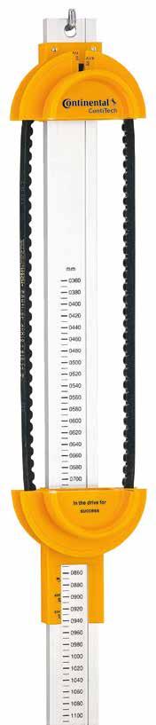 28 Längdmätare BWT remslitagetestare 29 Precis mätning: Längdmätare Upptäcka slitage: Remslitagetestare ContiTech längdmätare mäter remlängden snabbt och noggrant: För både V-remmar och
