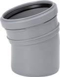 Inomhusavopp PP Soi&Waste Böj 15 Me en muff och universa tätningsring α e L1 L 318337 1051171 15 50 5 50 318338 1053717 15 75 8 60 318339 1053718