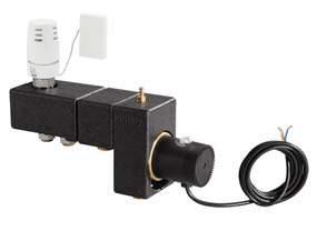 Fuvia T Govvärme Fuvia T Push-1 TH-X Pumpgrupp för enstaka rum eer små ytor, upp ti 40 m². Pump: Lowara E1-VAR LP 15/65, 30 V, Phy <1W,Pe < 10 W. Ansutning primärt: M, Max 90 C.