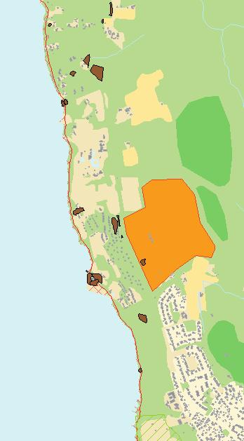 ev väg Föreslagen väg Planeringsområde 205 Åkerö Riksintresse järnvägsstation Badplats Campingplats