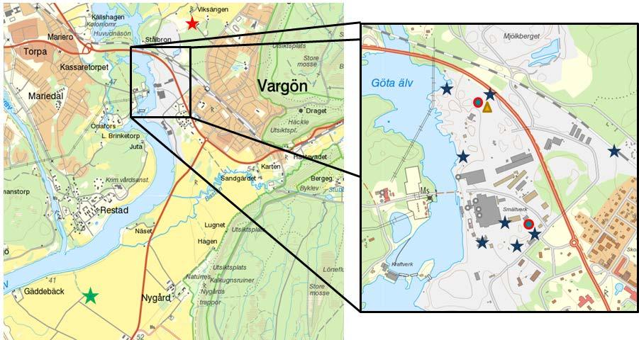 torkningsprocess dammar placerades fluxprovtagare även runt detta område, samt det ena Grimm-instrumentet placerades norr om detta område i syfte att validera emissionerna från framförallt