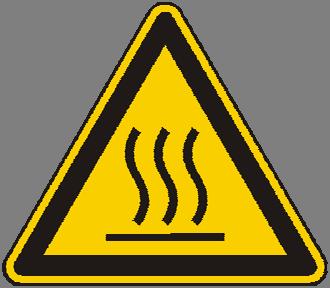 Säkerhetsanvisningar Risk för brännskador på grund av het yta Hälsovådliga eller irriterande ämnen Fara för explosiv omgivning Signalord och deras