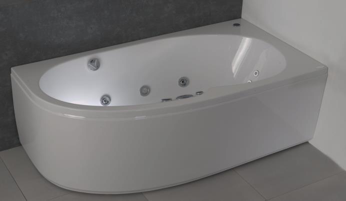 CLASSIC MAURITIUS 155x90, 165x90, 175x90 Bilden visar höger modell MAURITIUS 155x90 Volym: 240l Badkar OVS.300.XXX.00.Y 12,900:- System 2 NVS.300.XXX.02.Y. 28,900:- System 3 NVS.300.XXX.03.Y. 38,500:- System 4 NVS.