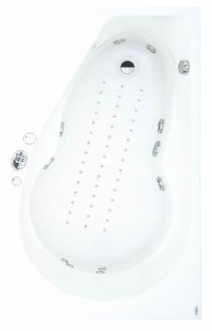 CLASSIC Bilden visar höger modell KORFU 160x100 Badkar OVS.510.XXX.00.Y 13,900:- Volym: 300l System 2 NVS.510.XXX.02.Y. 29,900:- System 3 NVS.510.XXX.03.Y. 39,900:- Munstycken: System 4 NVS.