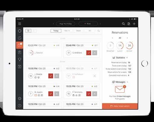 Huvudfunktioner bokningssystem Reservation Dygnet runt online-bokningar på din webbplats, dina sociala medier eller restaurangbokningsidan. Missa aldrig en bokning igen.