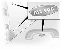 9 Varning Placera inga kroppsdelar eller föremål i expansionsområdet för airbags. Observera!
