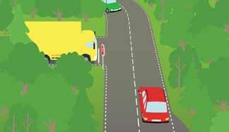 Sväng från landsväg Du kan få svänga av från landsvägar som har olika hastighetsbegränsningar. Din uppgift är att planera och genomföra svängen på ett trafiksäkert sätt.