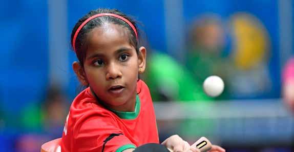 pingis FATIMAH YNGST PÅ VM FOTO: JONAS EKSTRÖMER/TT MOGEN TIOÅRING.
