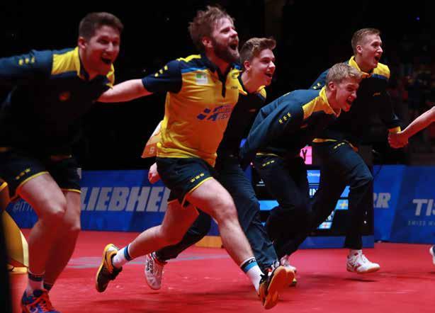 pingis ÄNTLIGEN MEDALJ IGEN, SVERIGE lag-vm i halmstad ARENAN KOKADE BRONS EF Minns ni VM-bronset i Qatar 2004? Äh, glöm det.