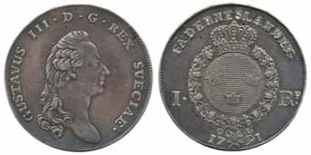1+ 800:- 115 SM 43 1 riksdaler 1776. 28,90 g.
