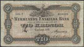 Uplands Enskilda Bank, Litt Y No: 32295, Text utan i guldmynt.