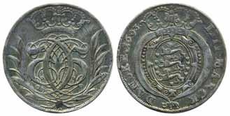 1 Glückstadt Christian V 1 krone 1693. 22,11 g. 1+ 1.