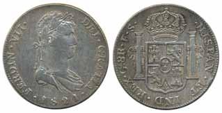 3 Mexico Guadalajara 8 reales 1821. 26,59 g.