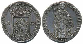 560 561 560 KM 9.2 Netherlands Batavian republic 3 gulden 1795. 31,56 g.