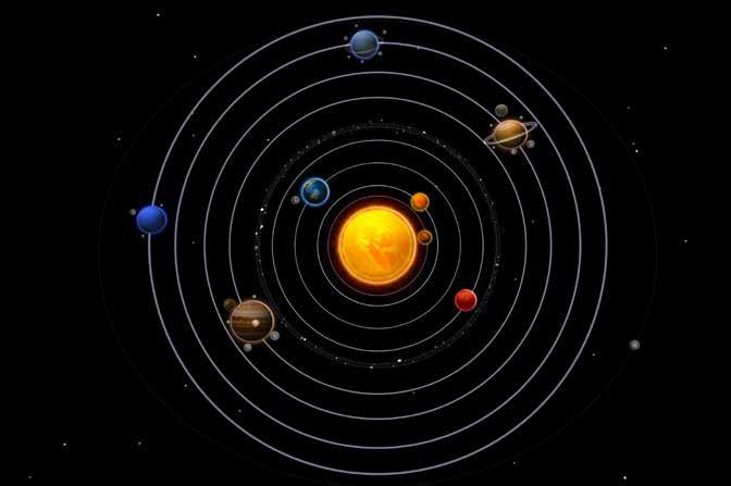 Fysik - 150 p Solsystemet Uranus Saturnus Neptunus Månen Jorden Solen Venus Asteroidbältet Merkurius Mars Jupiter Pluto Illustration: