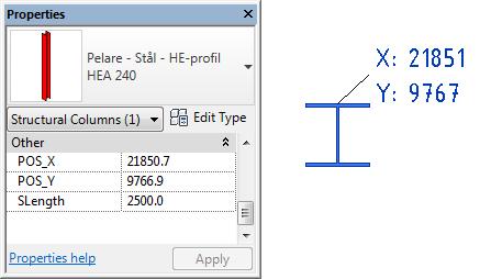 Det går även att slå på automatuppdatering av parametrarna för Position och Längd (POS_X, POS_Y och SLength) i AEC PLUS-inställningar, se kapitel 6.6.1.
