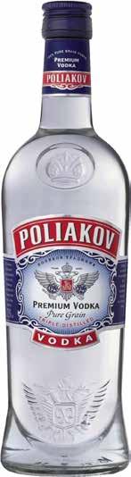 POLIAKOV VODKA 70 cl 37,5 Vol% Mjuk och välbalanserad doft med en lätt aromatisk smak med inslag
