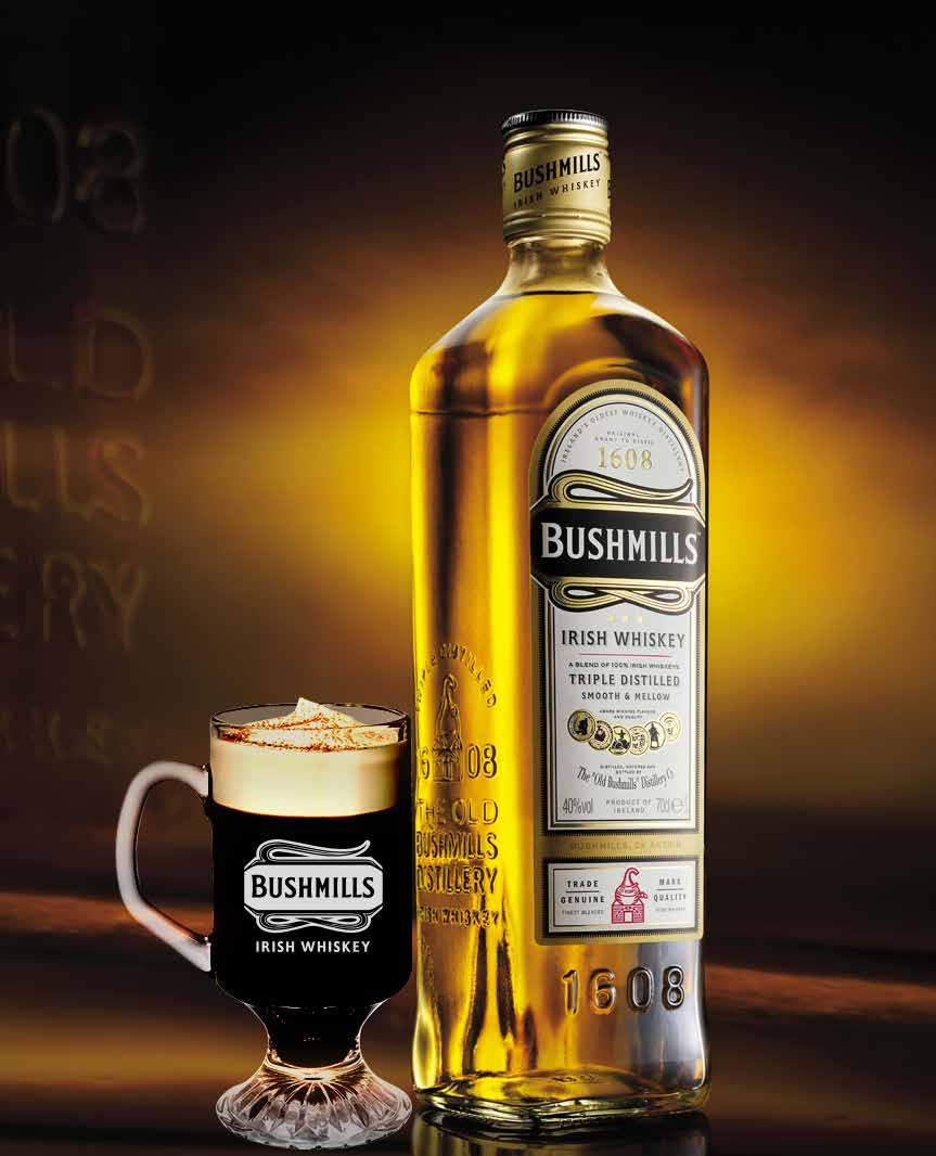 BUSHMILLS IRISH WHISKEY 70 cl 40 Vol% Fruktig smak med inslag av fat, halm, päron,