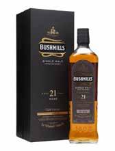 BUSHMILLS SINGLE MALT 10 YEARS 70 cl 40 Vol% Fruktig smak med fatkaraktär, inslag av aprikos, gräs, honung, citrus och vanilj. Serveras rumstempererad som avec.