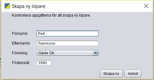 9 Ta bort anmält lag Det går att ta bort anmält lag i dialogen Anmälningar/ Registrera anmälningar.