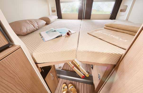 SOVA i komfortmodellerna Malibu 600 DB, 600 DB low-bed Du väljer