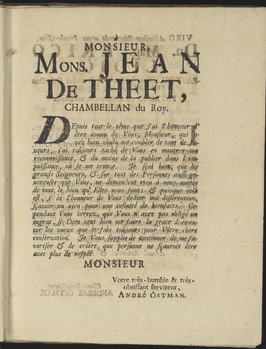 " monsieur,* " t,v it ' "1'f ftri Mom.'JE AN De THEET, CHAMBELLAN du Roy.