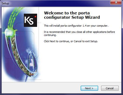 Installation porta configurator portaconfigurator.exe är installationsprogrammet till porta gateway.